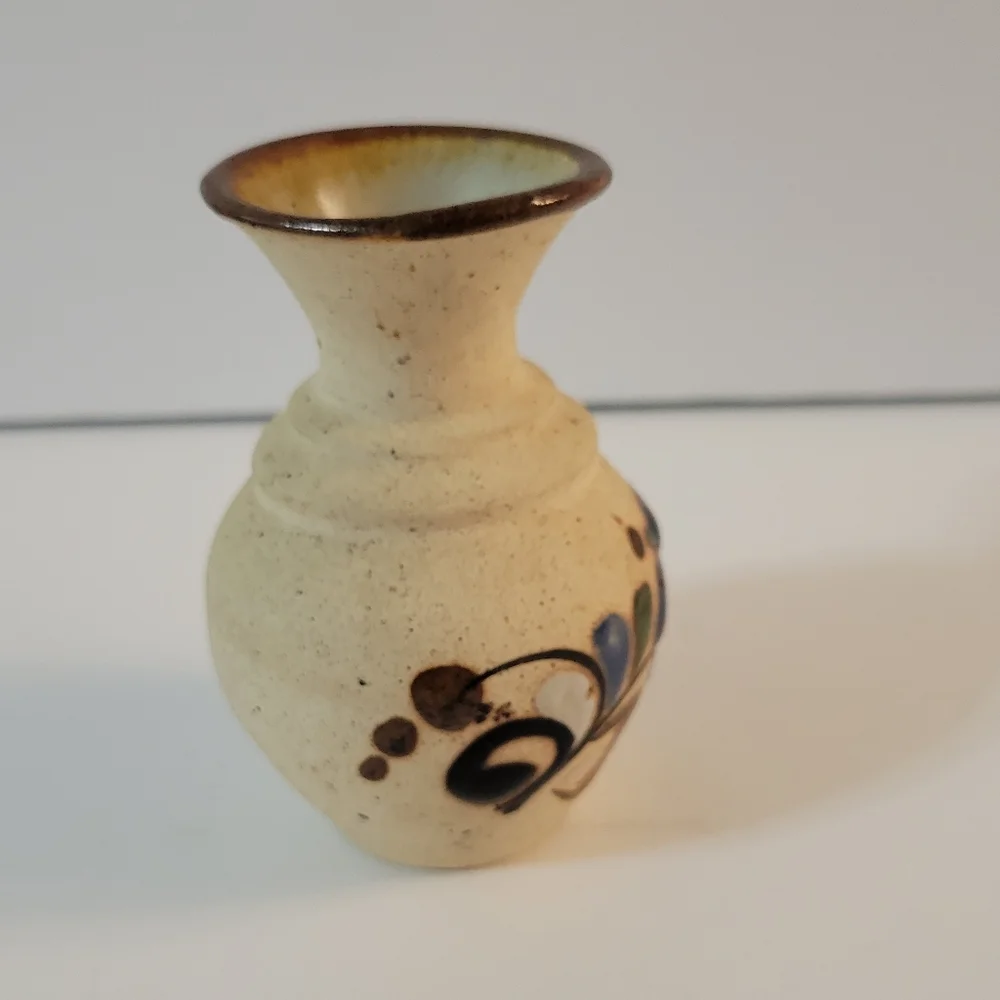 Vintage Tonala Mini Vase Hand Crafted Mexico